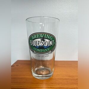 BLUE POINT BREWING COMPANY 16oz LOGO Pint Glass Long Island Pre Loved EXCELLENT